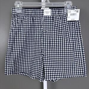 American Eagle Outfitters Boxers XS Underwear Preppy Blue Check Plaid New AEO
